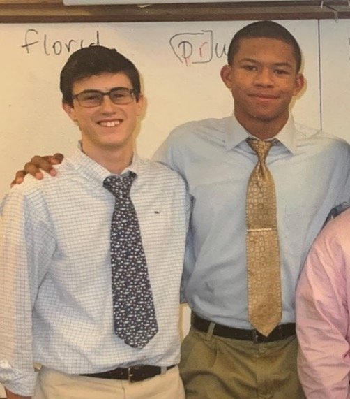 John and Cole in high school